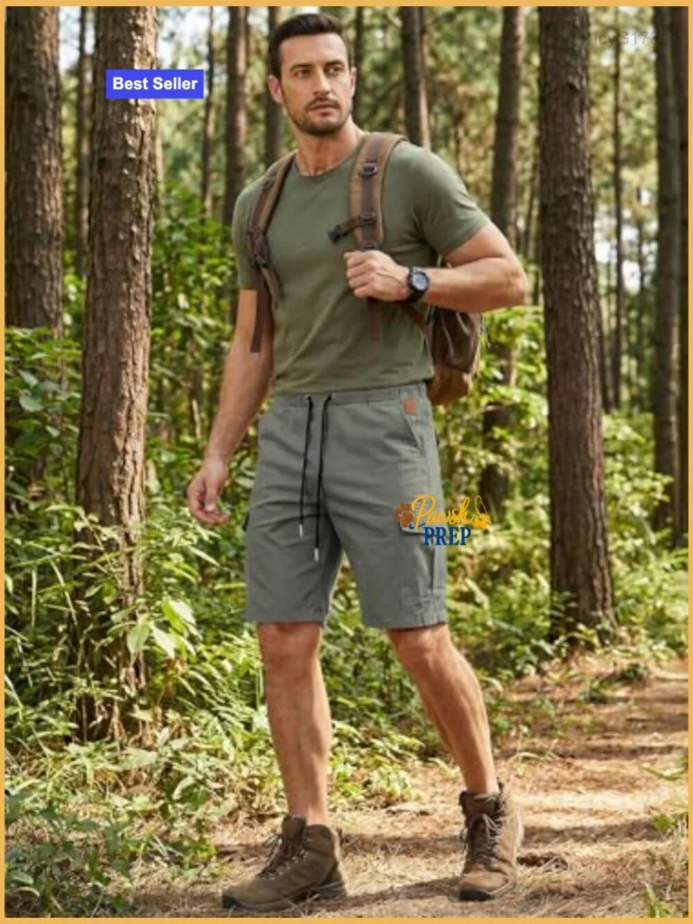 Cotton Drawstring Stretch Cargo Shorts 6 Pockets Men Casual Summer